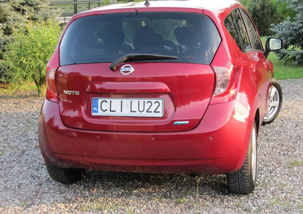 Nissan Note cena 28900 przebieg: 128900, rok produkcji 2013 z Lipno małe 172